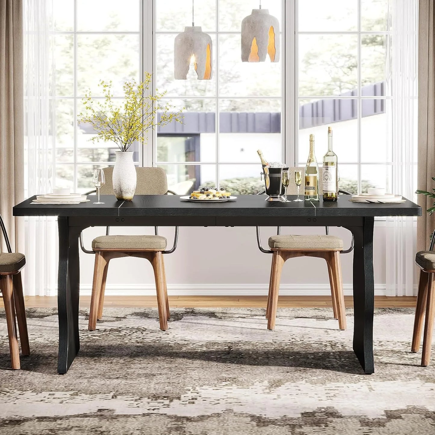 Little Tree Modern Farmhouse Dining Table For Kitchen