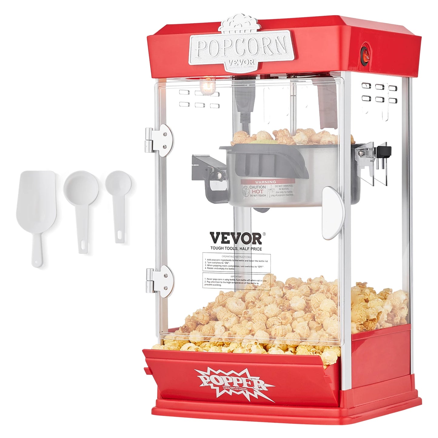 SucceBuy Commercial Popcorn Maker 400W 1.5 Gal Per Batch Countertop For Parties And Events
