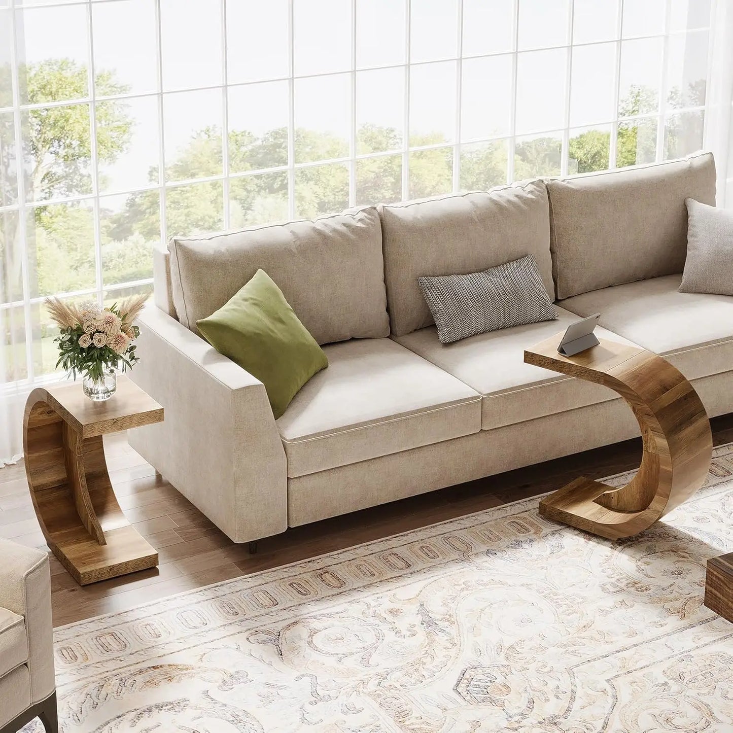 LITTLE TREE C-Shaped End Table For Sofa And Living Room