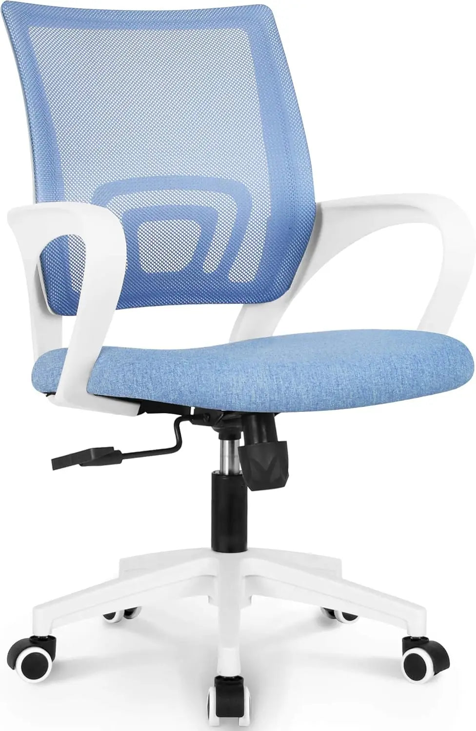 Mesh Office Chair Mid Back With Lumbar Support Adjustable Height