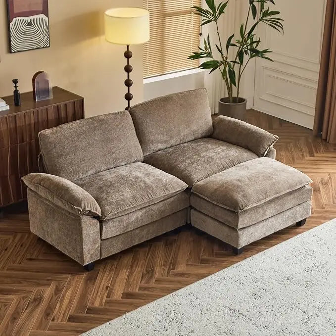 L-Shaped Convertible Sectional Sofa for Living Room