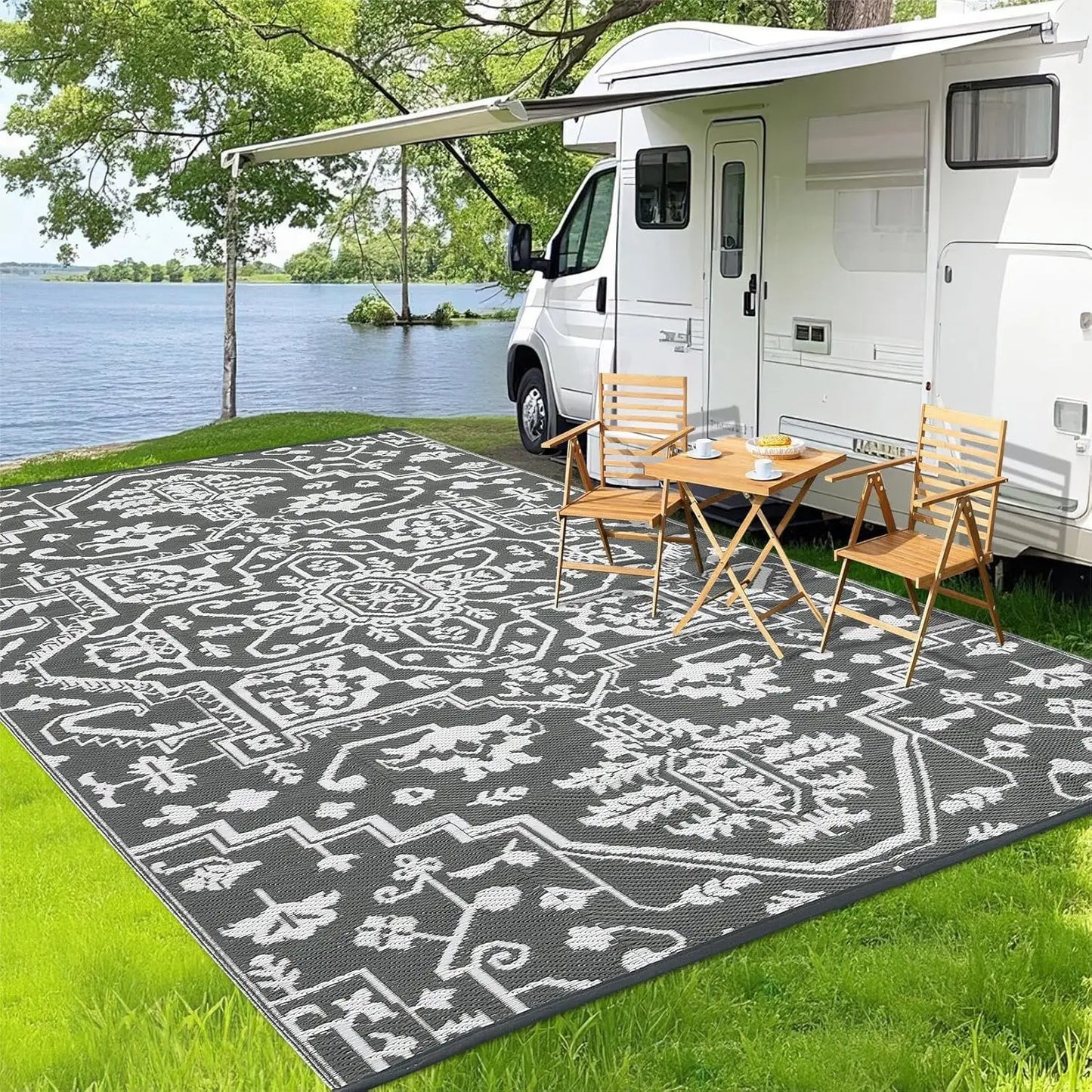 TWISTER.CK Waterproof Outdoor Area Rug Stain Resistant