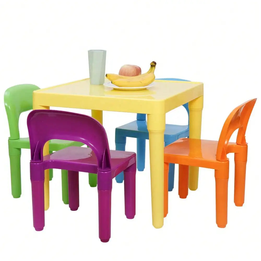 Kids Table And Four Chairs Toddler Play Set