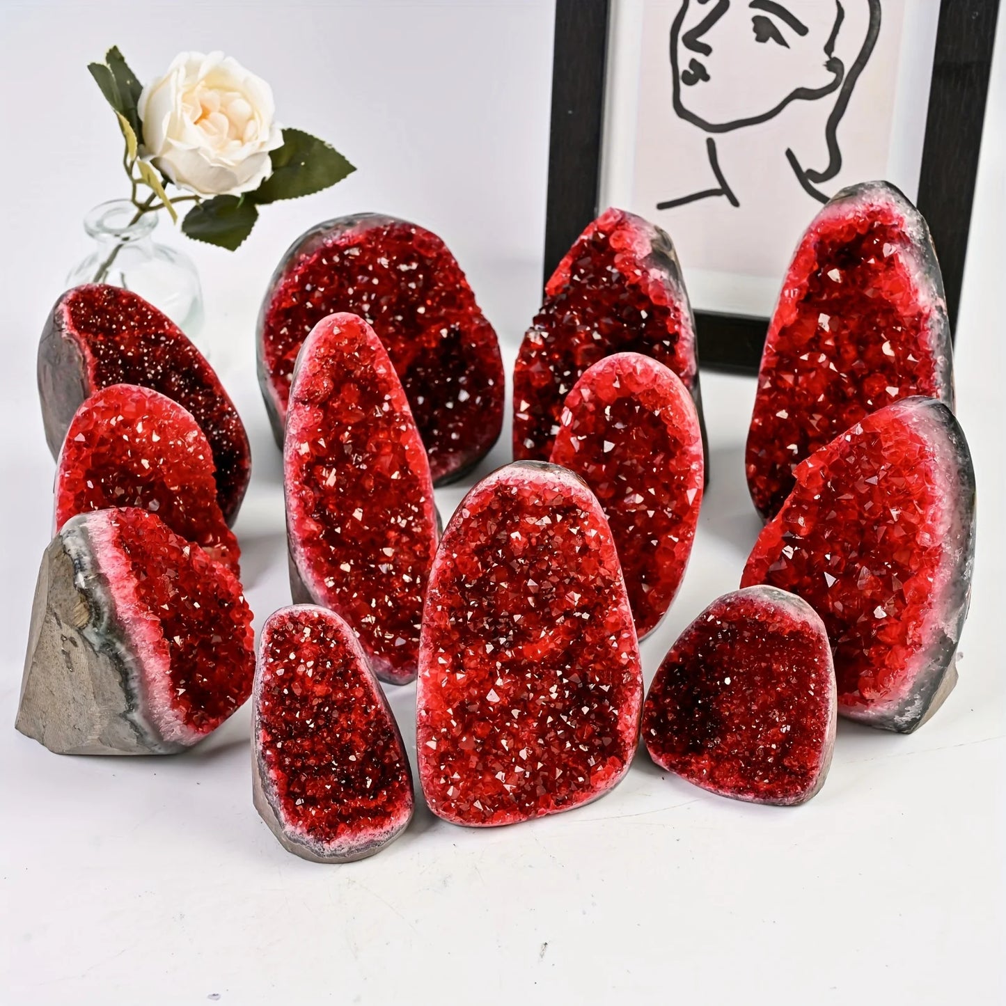 CrystalHola Rare Geode Cut Base Cluster Home Decor Gift