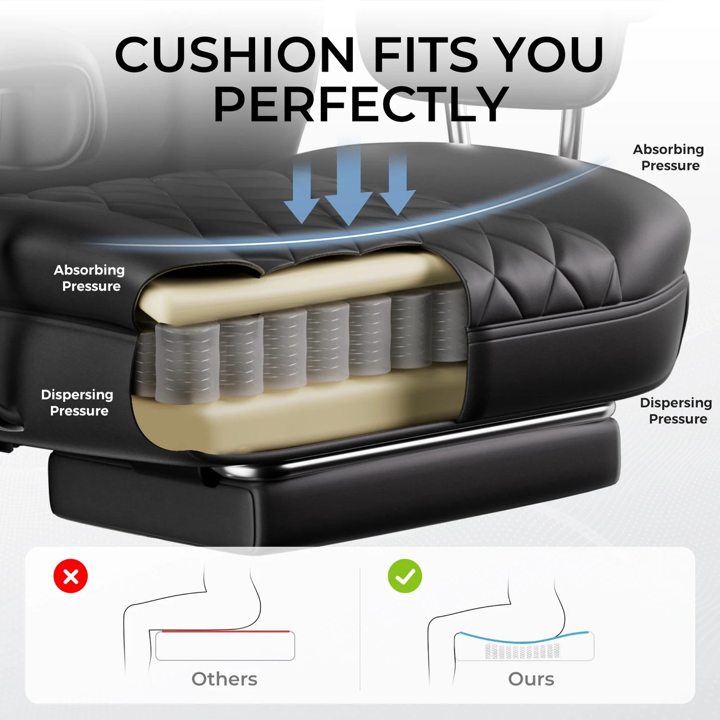 COMHOMA Big Tall Ergonomic Gaming Chair With Lumbar Support