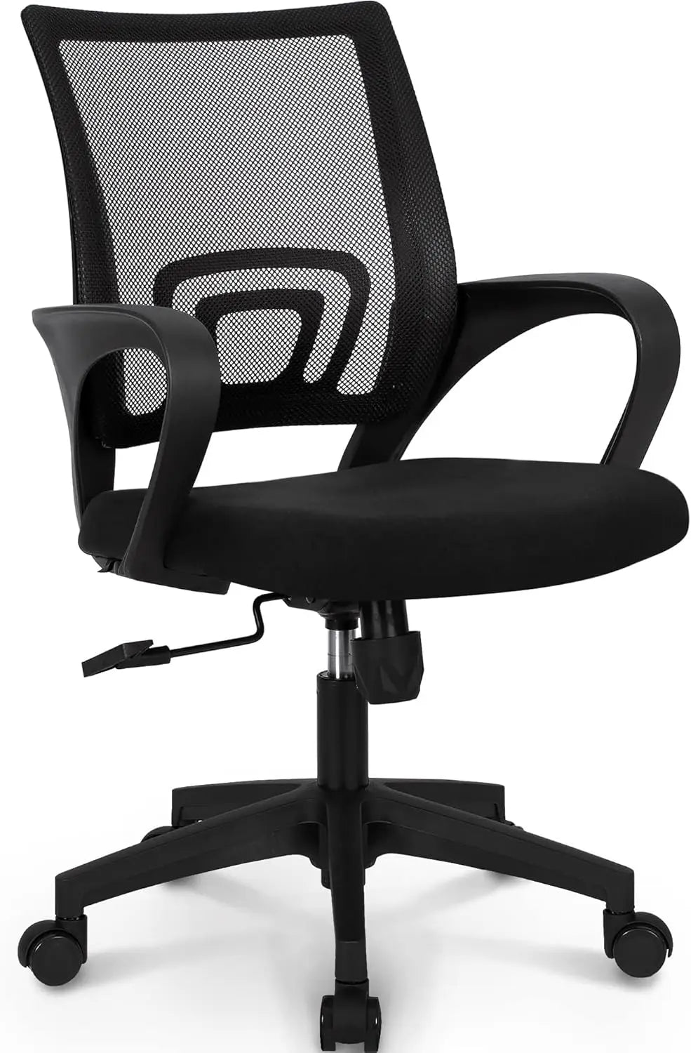 Mesh Office Chair Mid Back With Lumbar Support Adjustable Height