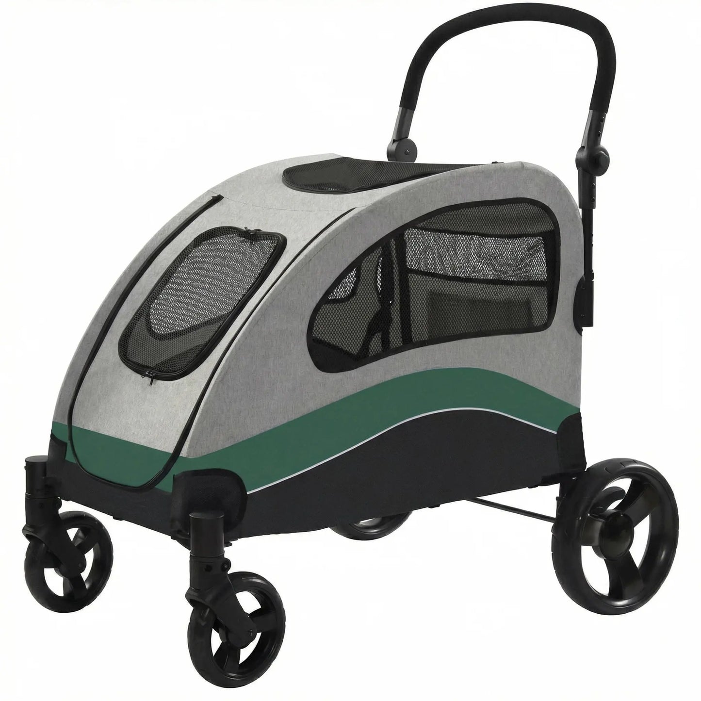 HiMISS Collapsible Large Dog Stroller Wagon 360 Degree Swivel Travel