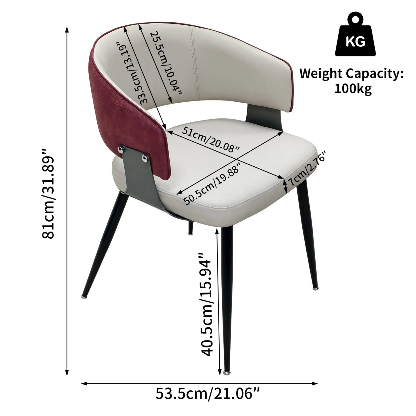 Comfort Upholstered Dining Chairs With Wide Seat For Kitchen And Home