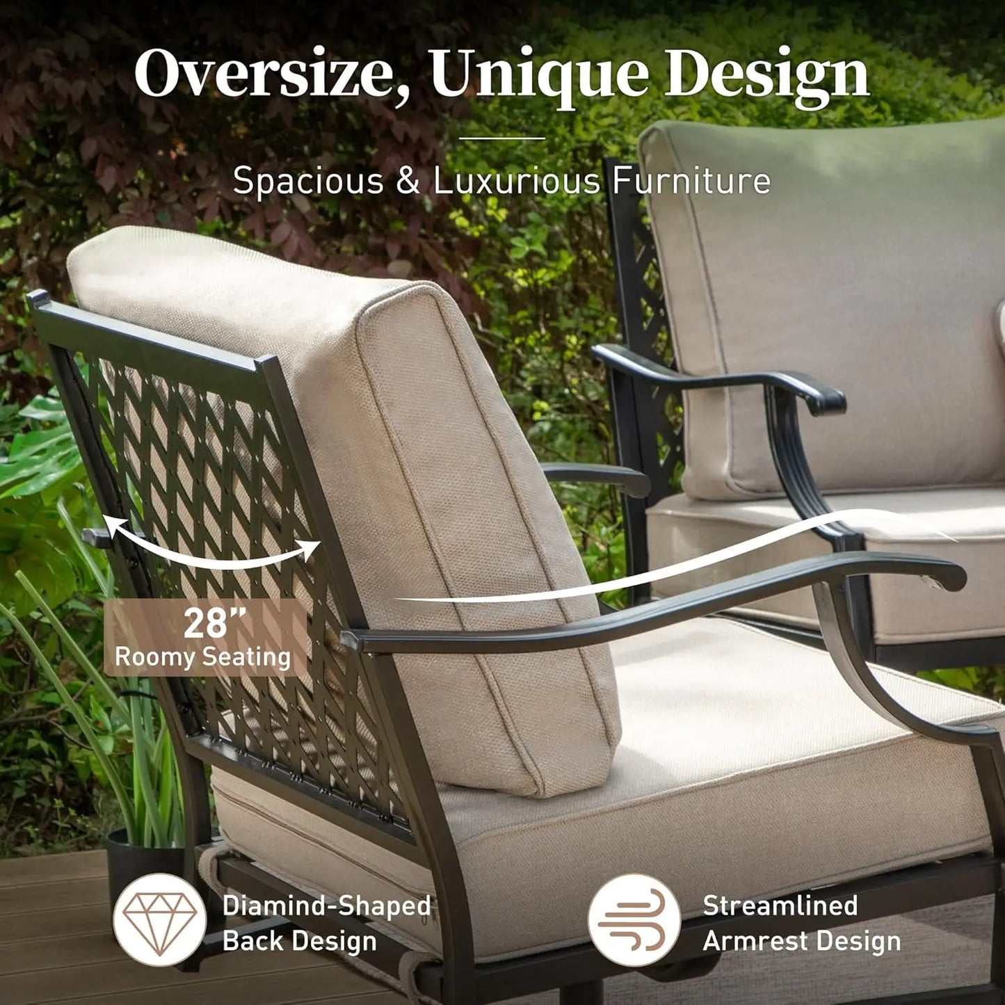 Patio Furniture Set Modern Outdoor Rattan Lounge With Coffee Table