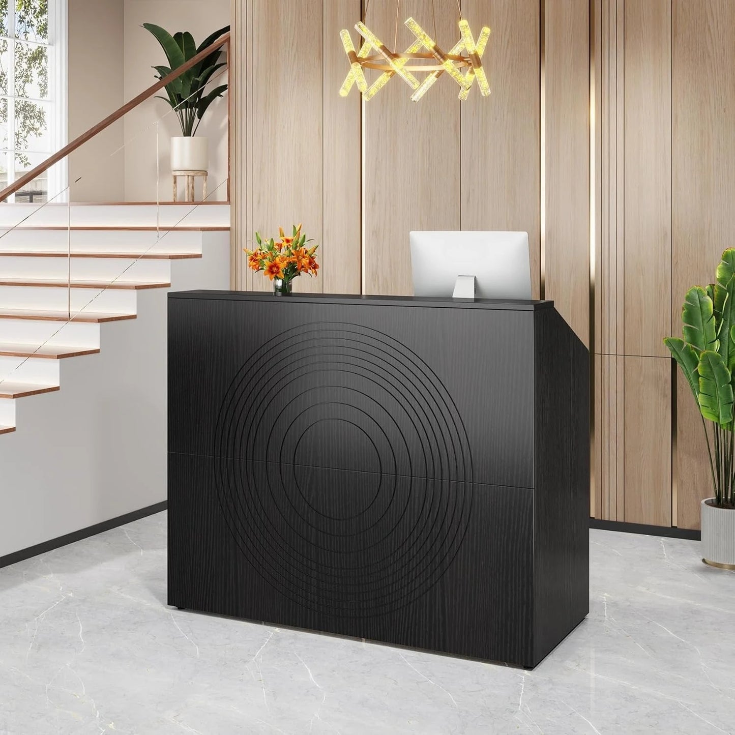 Little Tree Reception Desk With Cable Grommet For Lobby