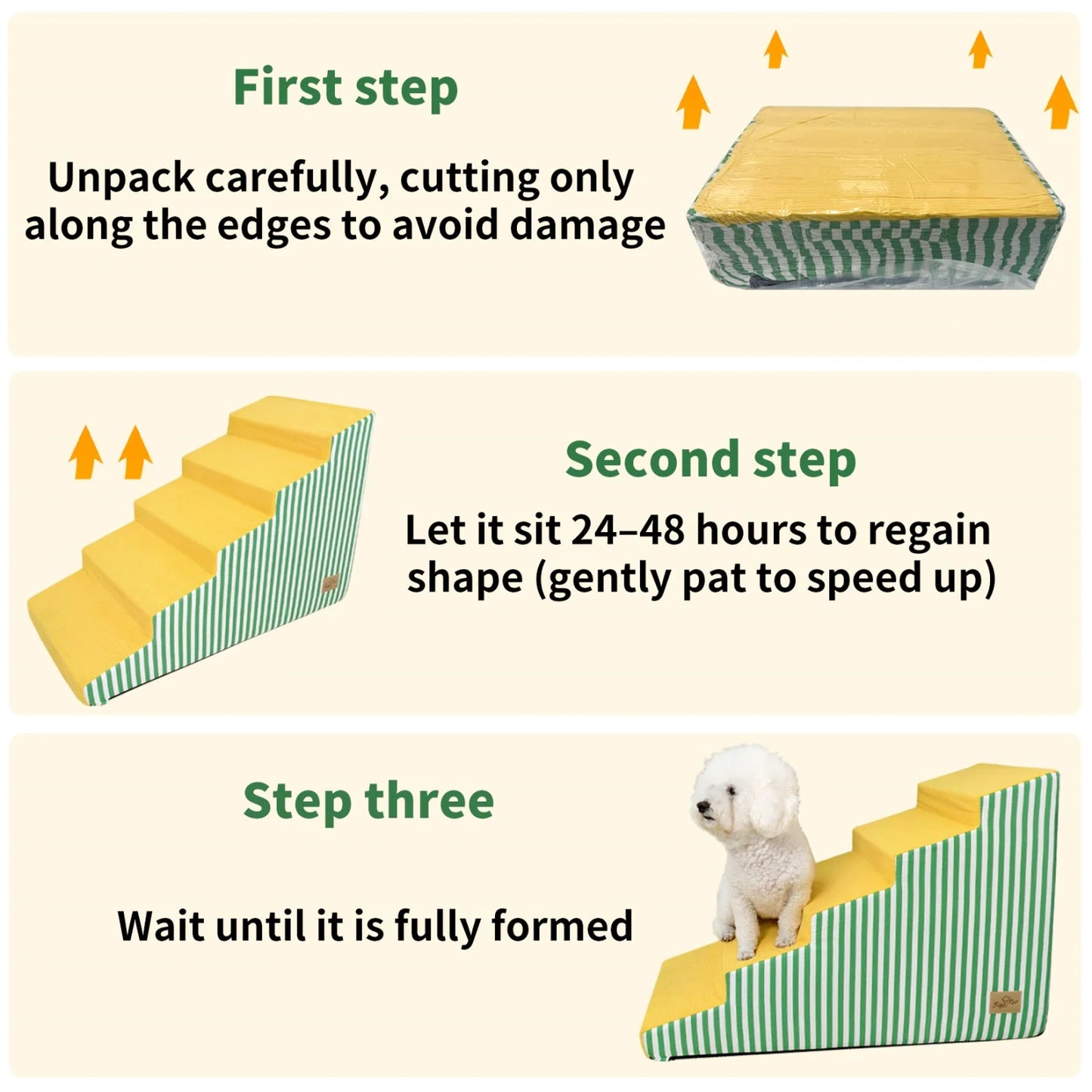 Dog Stairs For Bed And Sofa With High Density Foam