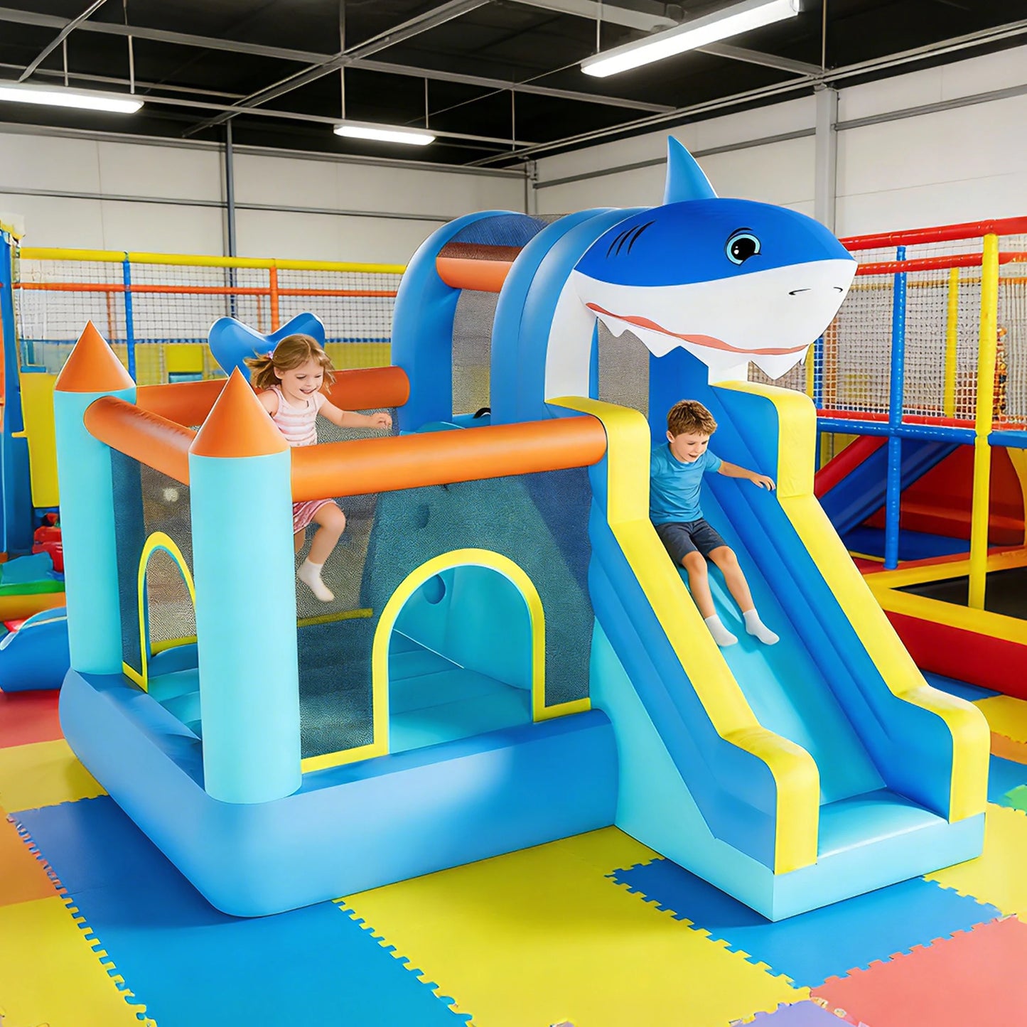 TWISTER.CK Inflatable Bounce House For Kids With Slide And Air Blower All In One Backyard Fun Center Ages 0 To 12