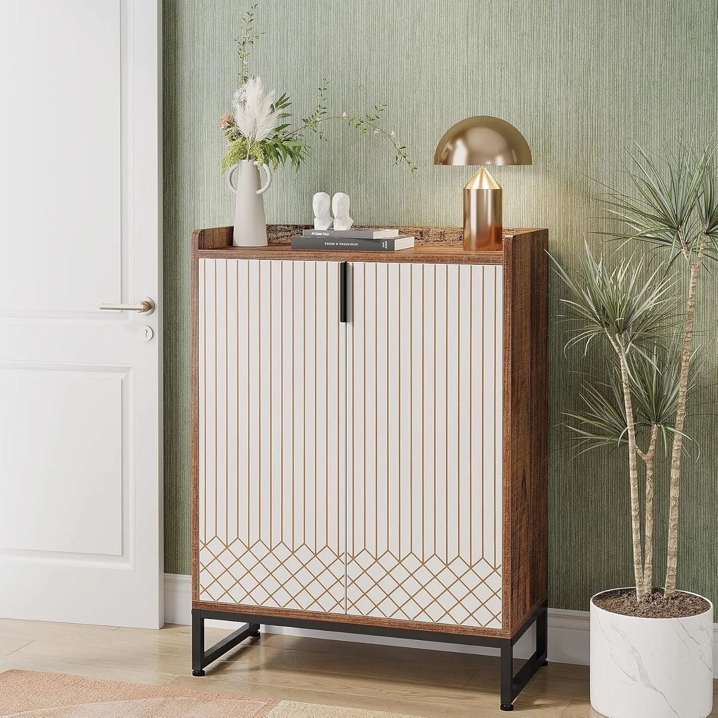 Little Tree 5 Tier Shoe Cabinet Organizer For Entryway