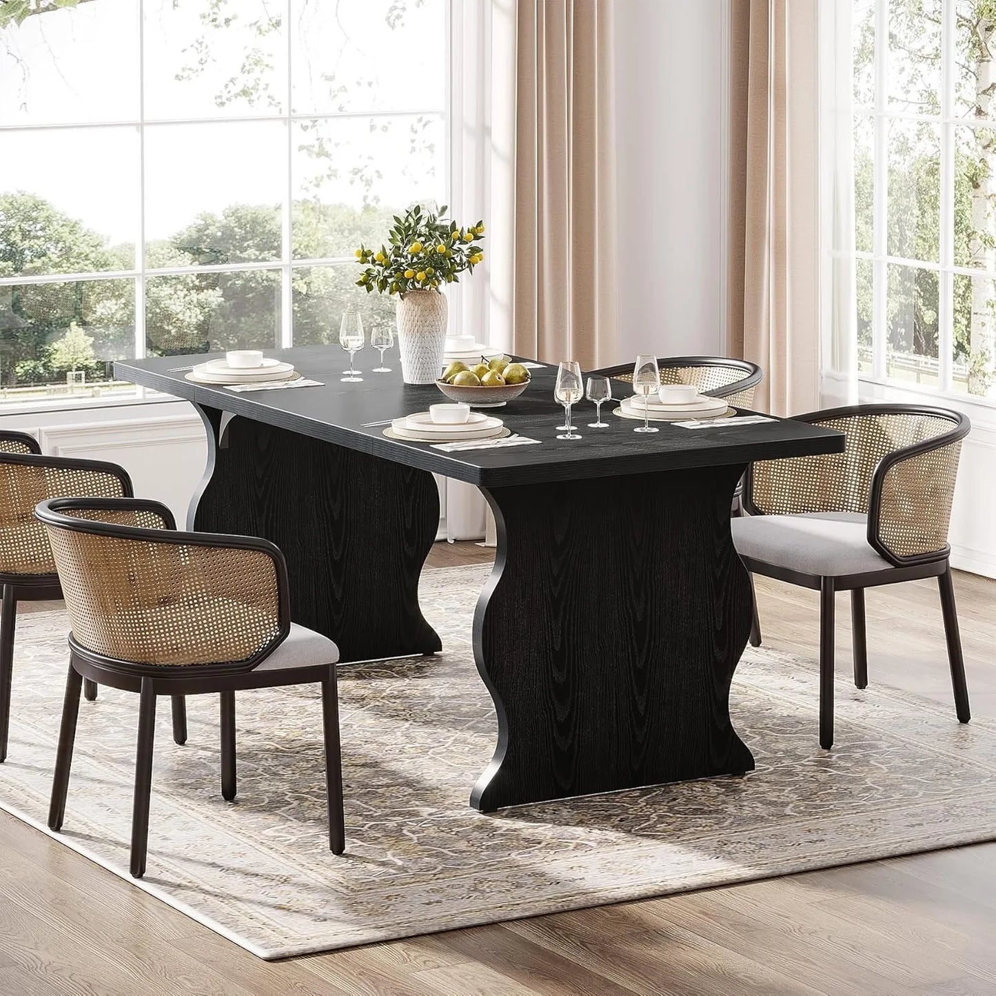 Little Tree Modern Farmhouse Dining Table For Kitchen