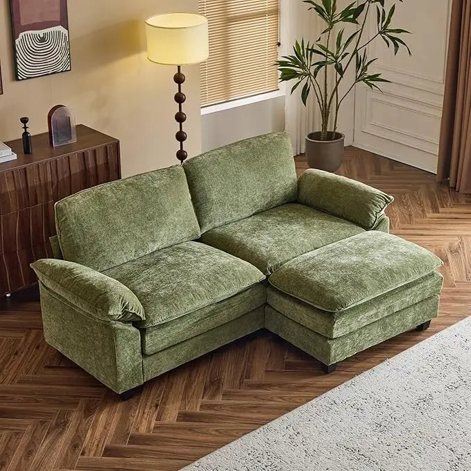 L-Shaped Convertible Sectional Sofa for Living Room