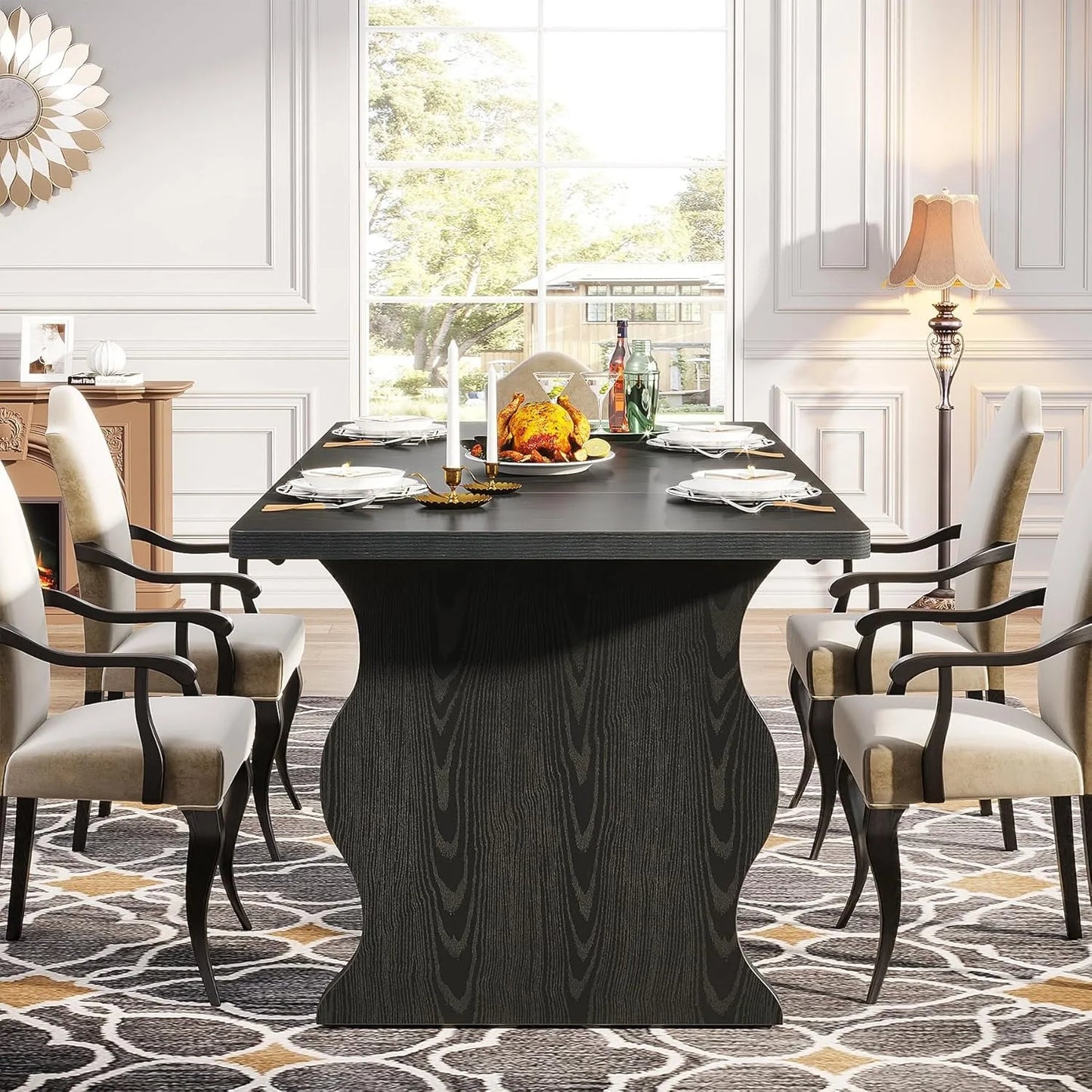 Little Tree Modern Farmhouse Dining Table For Kitchen