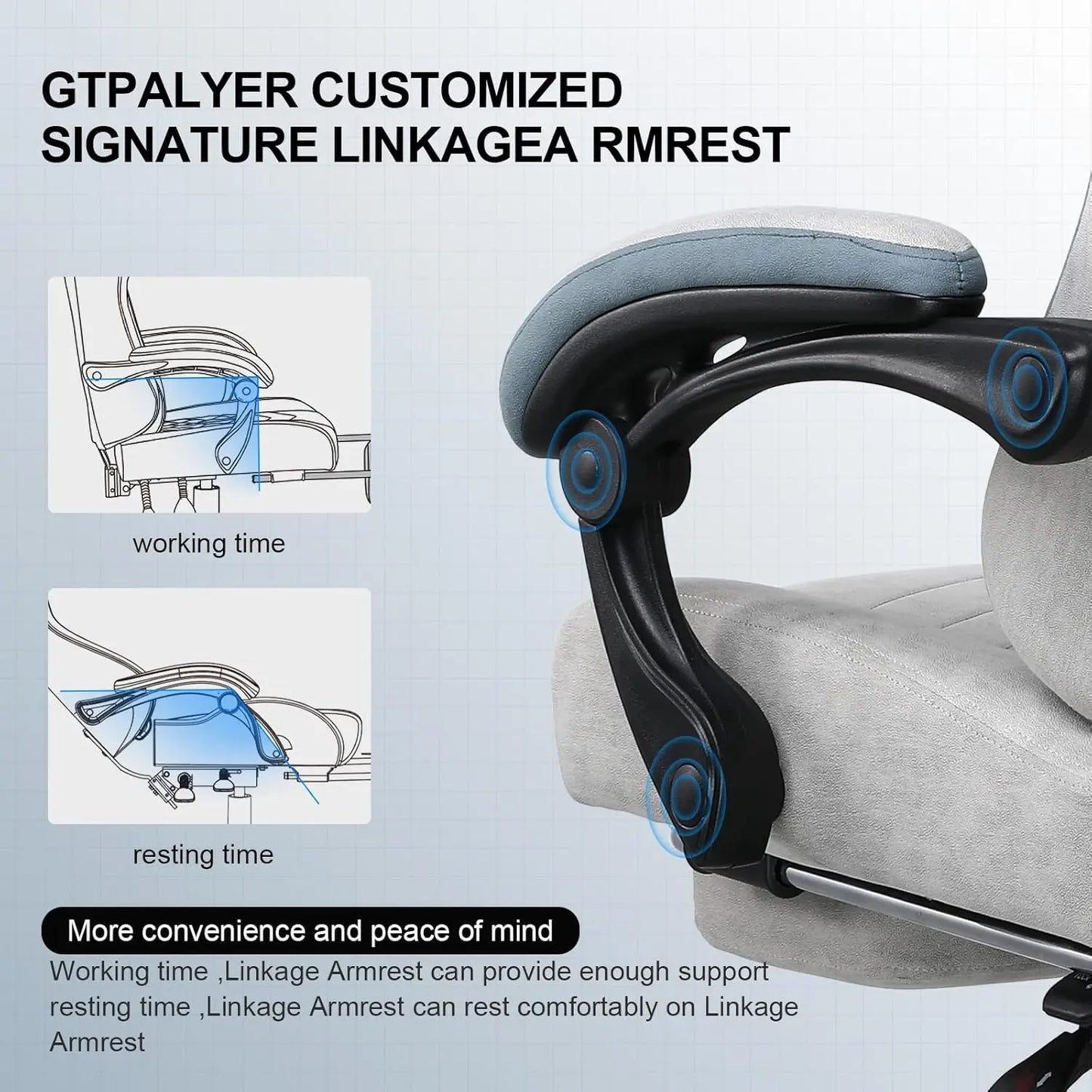 Gaming Chair Ergonomic Office Chair With Pocket Spring Cushion