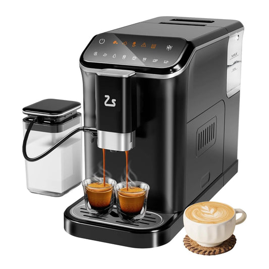 Acekool 20Bar Fully Automatic Espresso Machine With BuiltIn Grinder And OneTouch Milk Frother For Home Baristas