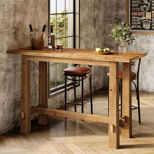 Solid Wood Bar Table for Kitchen and Home