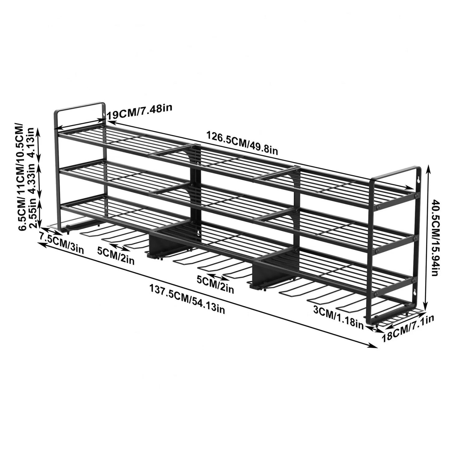 Sturdy Wall Mounted Power Tool Rack Holds 12 Drills