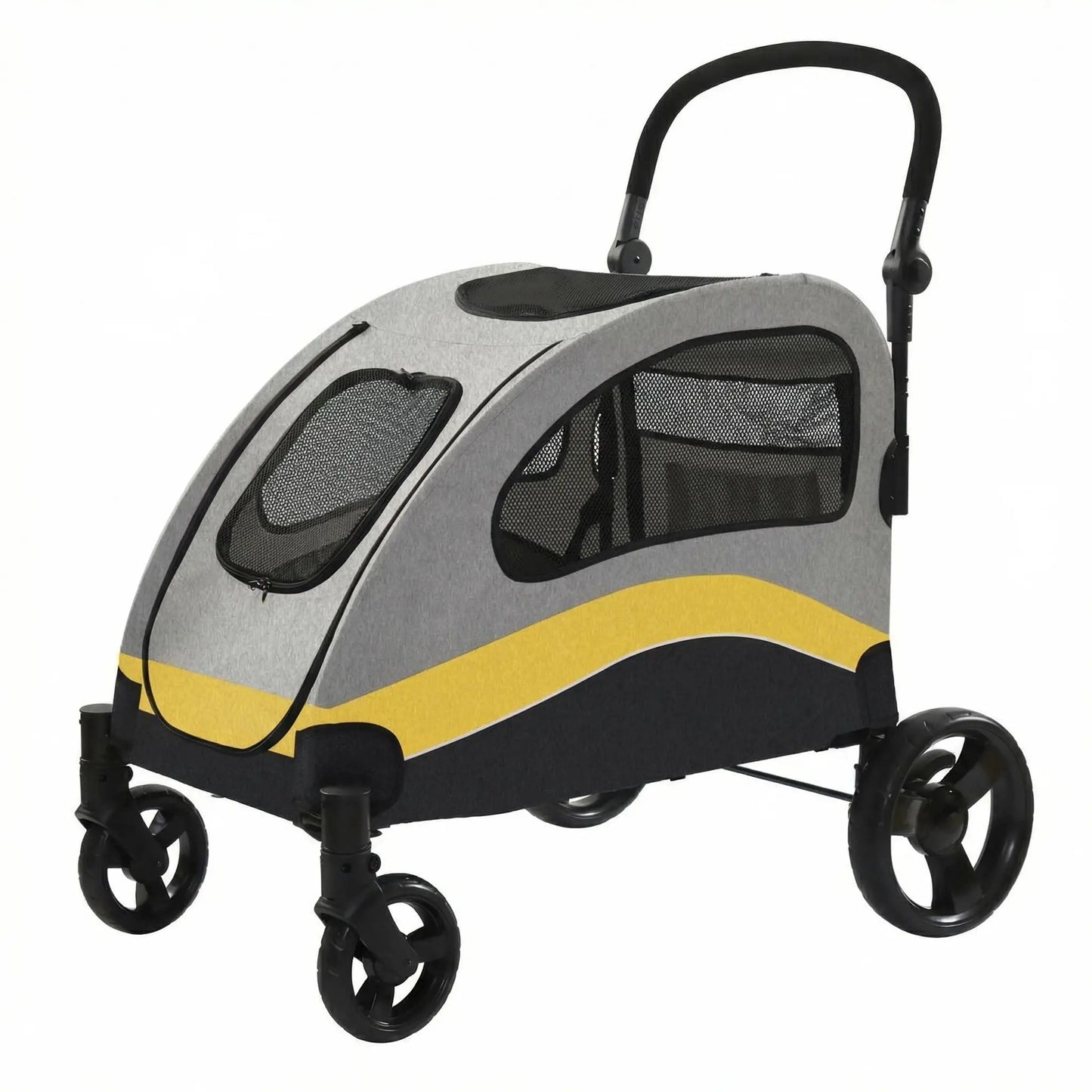 HiMISS Collapsible Large Dog Stroller Wagon 360 Degree Swivel Travel