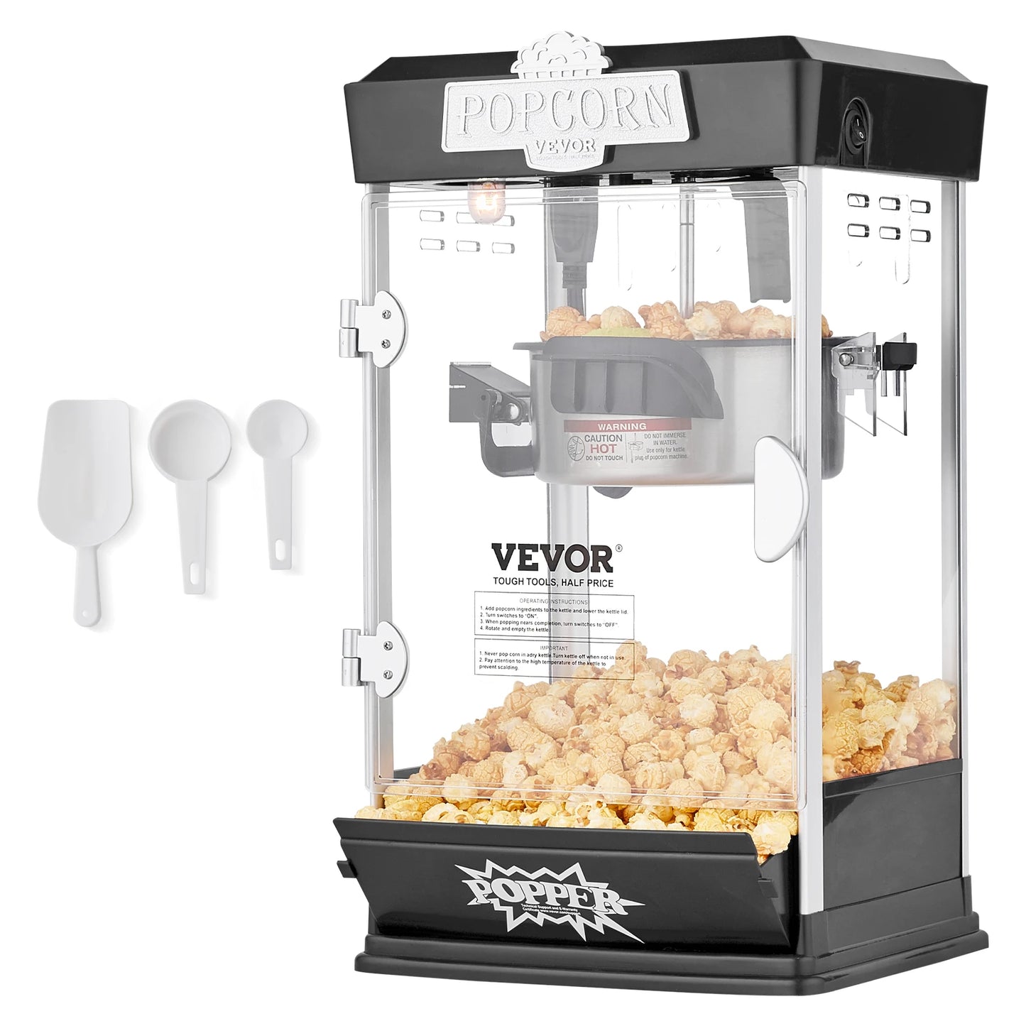 SucceBuy Commercial Popcorn Maker 400W 1.5 Gal Per Batch Countertop For Parties And Events