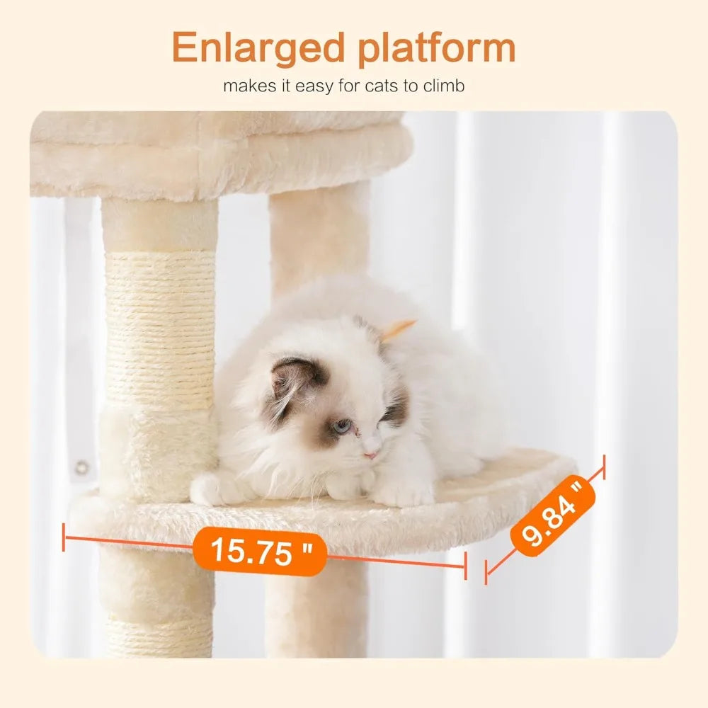 NONECN Heavy Duty Cat Tree Multi Level Indoor Tower