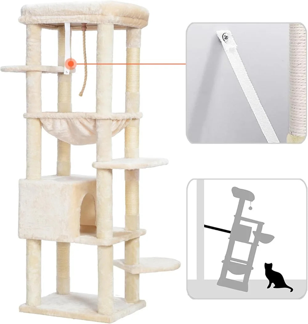 NONECN Heavy Duty Cat Tree Multi Level Indoor Tower