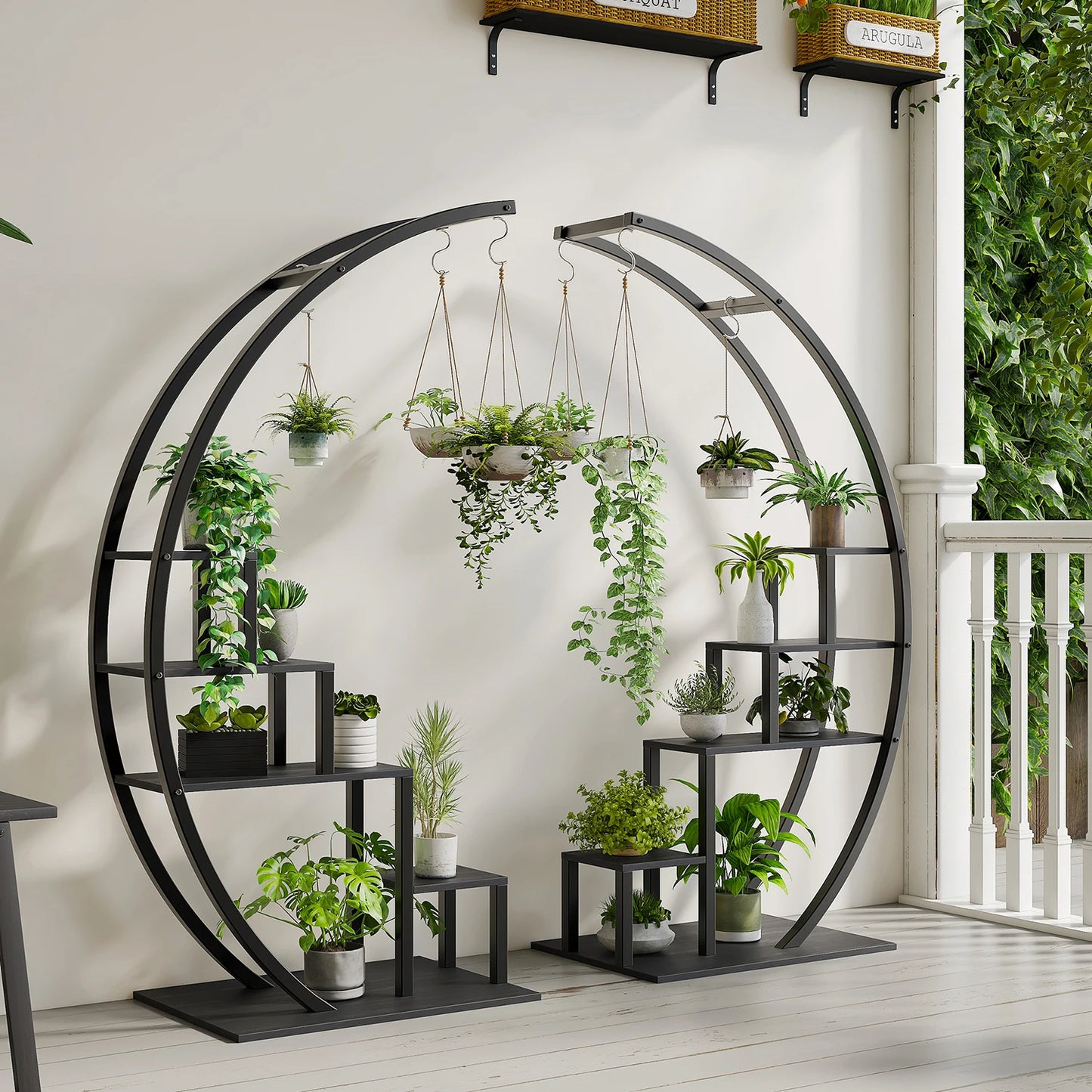 TWISTER.CK 5 Tier Metal Plant Stand Indoor Pack Of 2