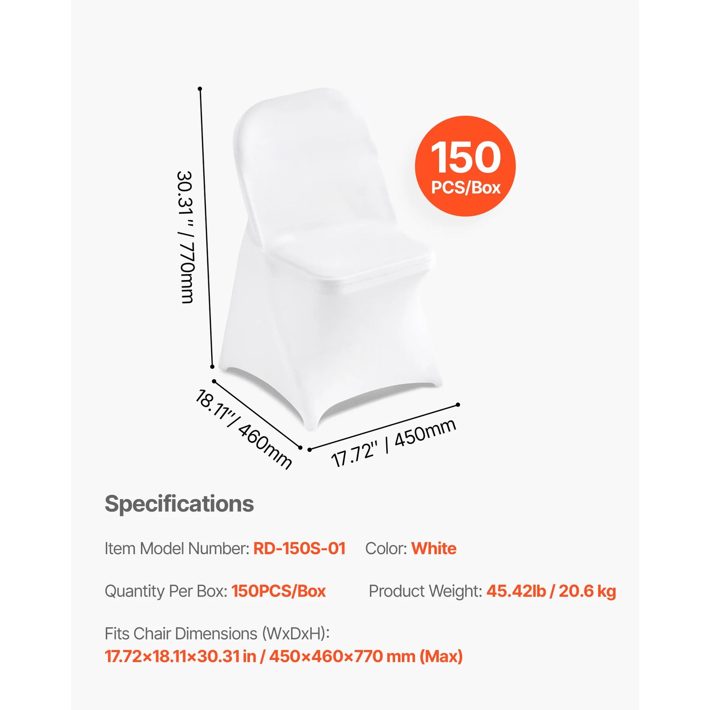 50 Pack Stretch Spandex Polyester Chair Covers For Wedding Events