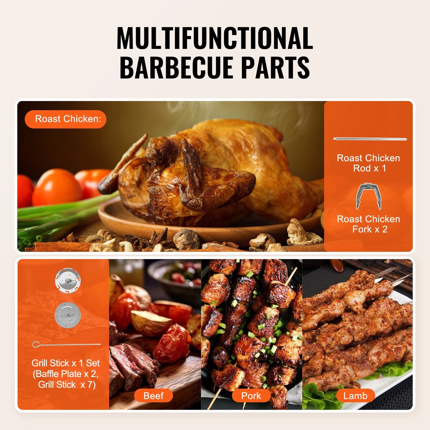 SucceBuy Electric Shawarma Grill Machine 1500W Stainless Steel Rotisserie Gyro Doner Kebab Oven For Home Use