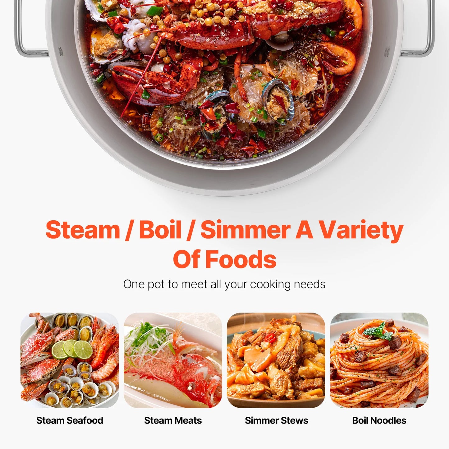 SucceBuy 60 80 100 Qt Premium Seafood Boiling Kit With Strainer And Steamer Rack For Home Cooks