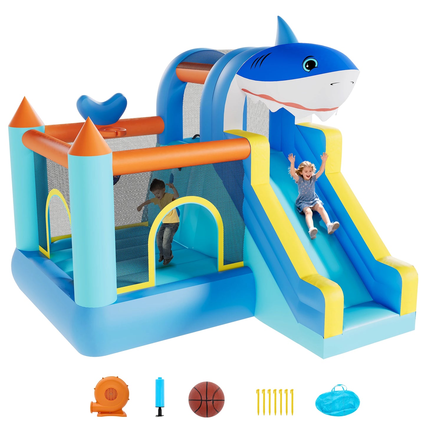 TWISTER.CK Inflatable Bounce House For Kids With Slide And Air Blower All In One Backyard Fun Center Ages 0 To 12