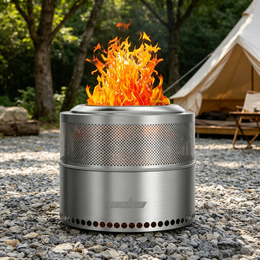 Smokeless Fire Pit with Bag Portable Stainless Steel Wood Burner