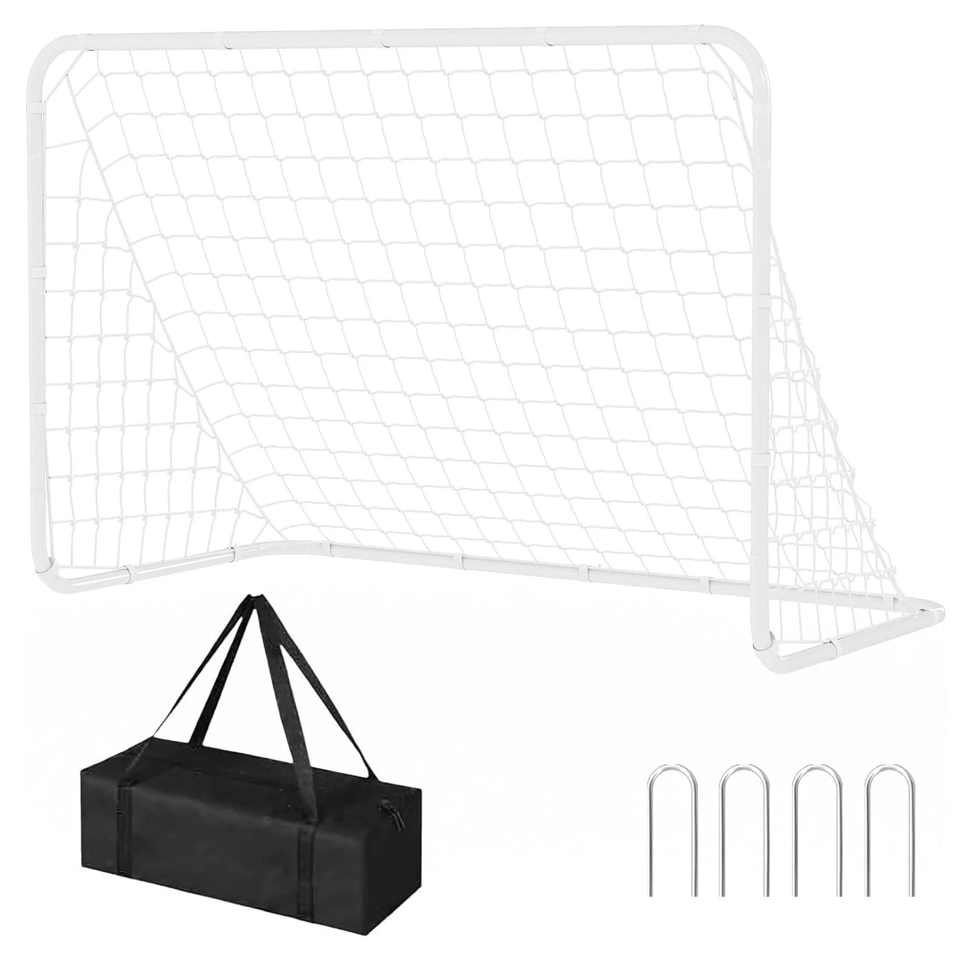 Heavy Duty Portable Soccer Goal With Metal Frame Collapsible Net