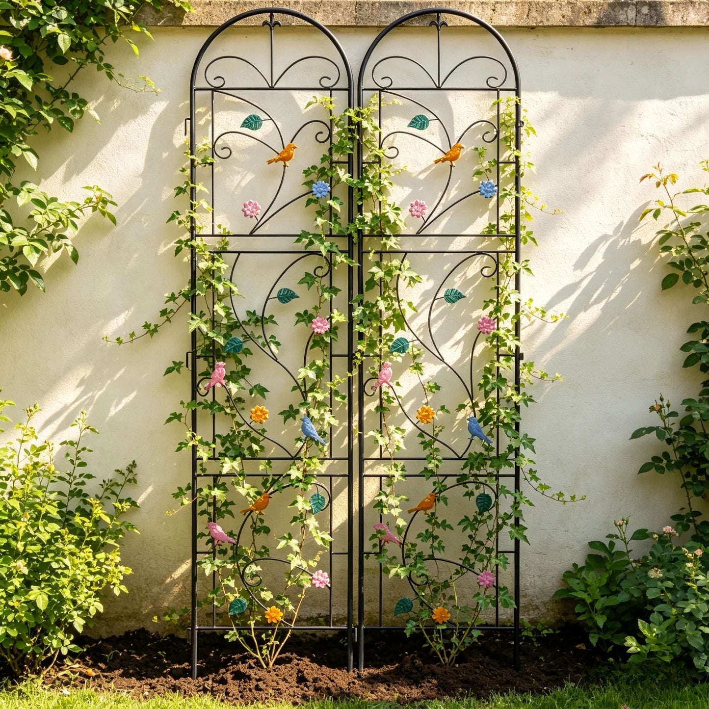 Garden Trellis For Climbing Plants Rustproof Metal Support Frame