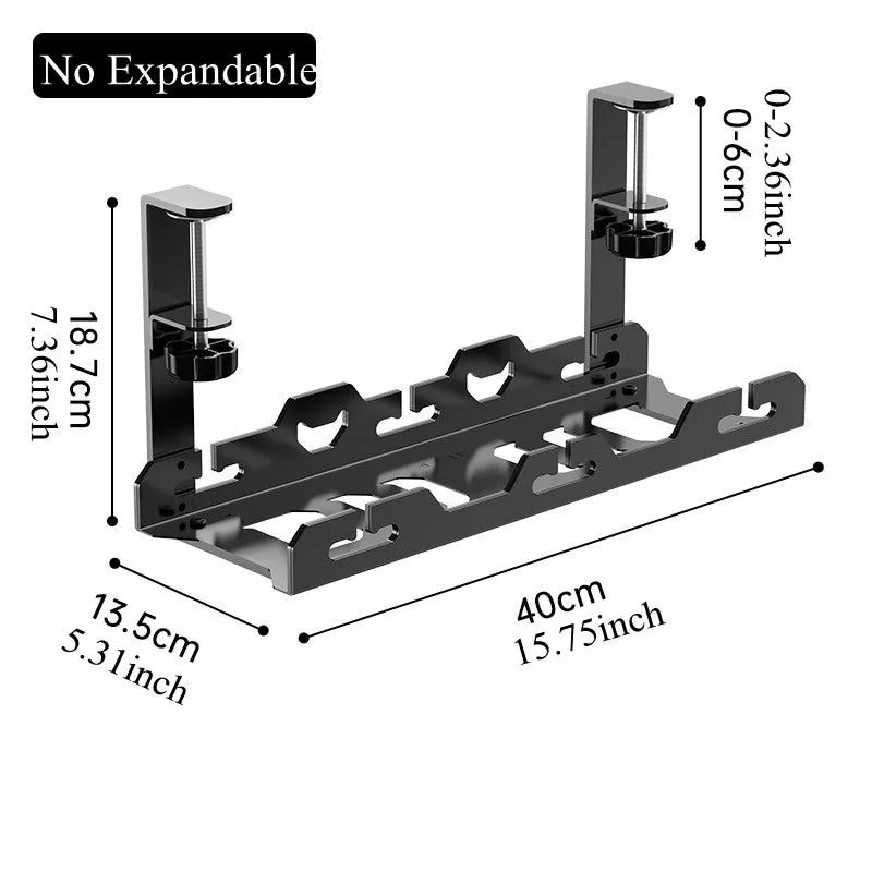 BEISHI Telescopic Under Table Cable Management Tray Organizer