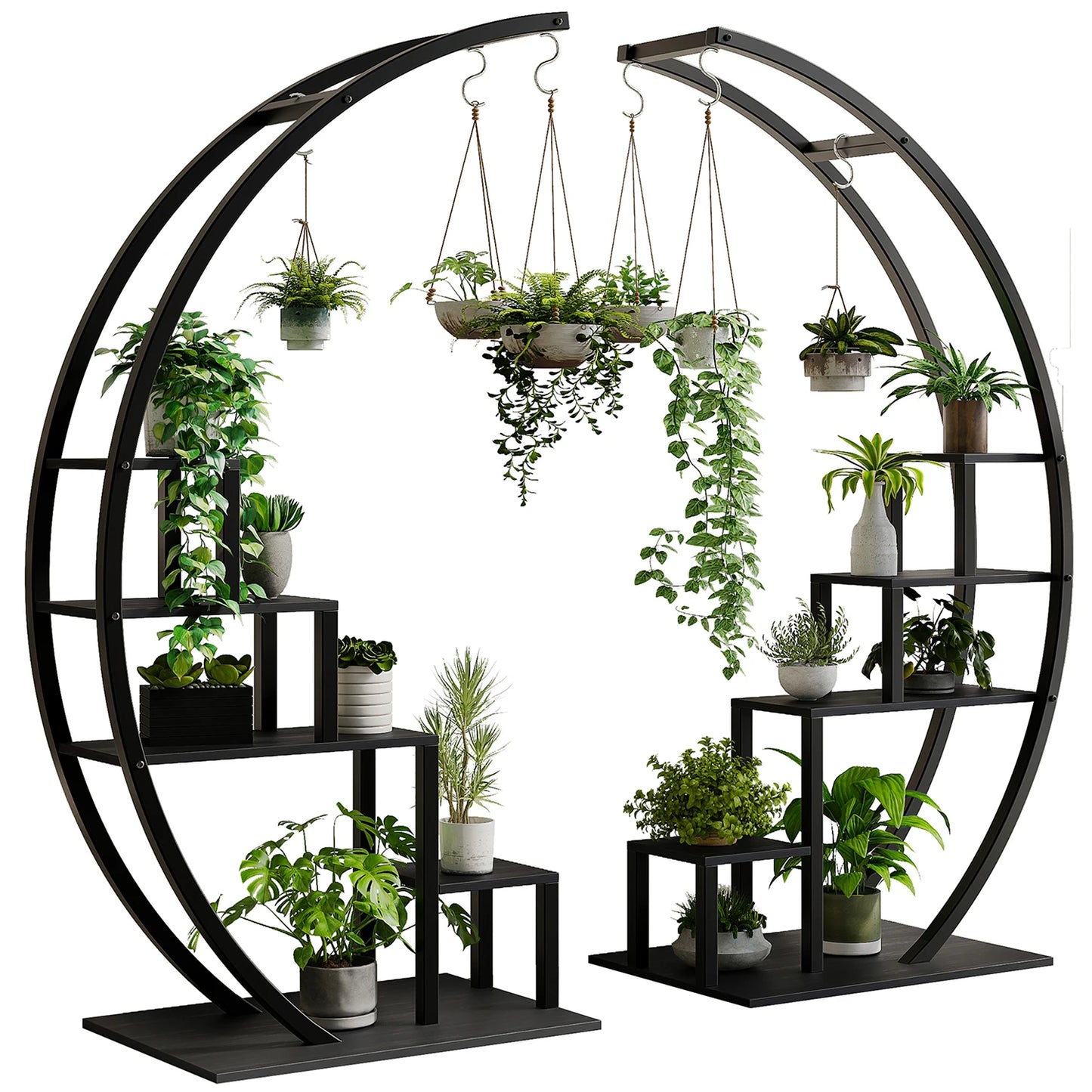 TWISTER.CK 5 Tier Metal Plant Stand Indoor Pack Of 2