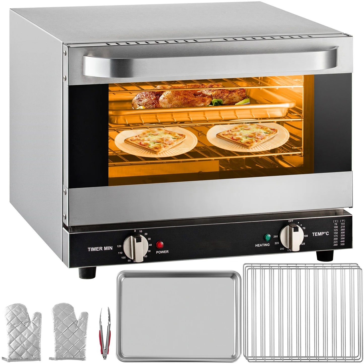 SucceBuy Electric Oven Convection Multifunction Commercial Countertop 21L For Home Chefs And Small Eateries Versatile