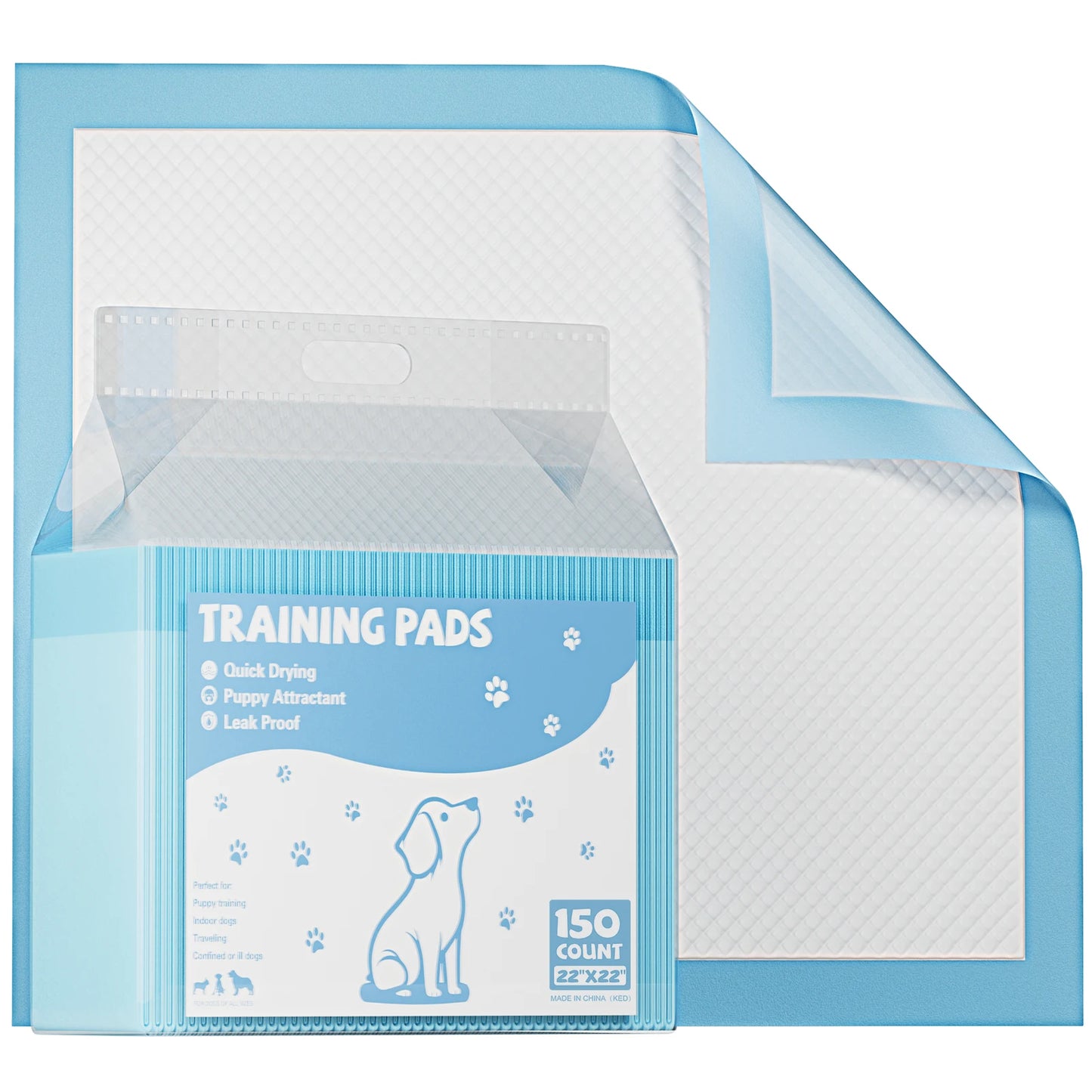 150 Count Disposable Underpads For Pets Quick Drying Leakproof