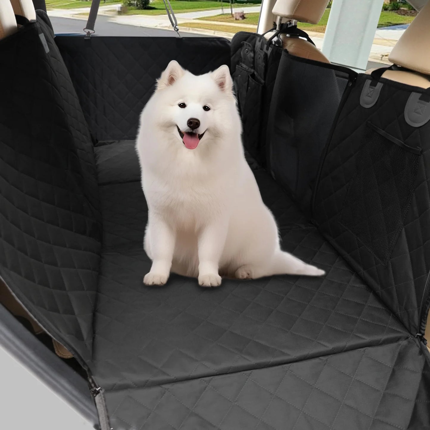 Bingopaw Dog Car Seat Cover Back Seat Extender Pockets Waterproof