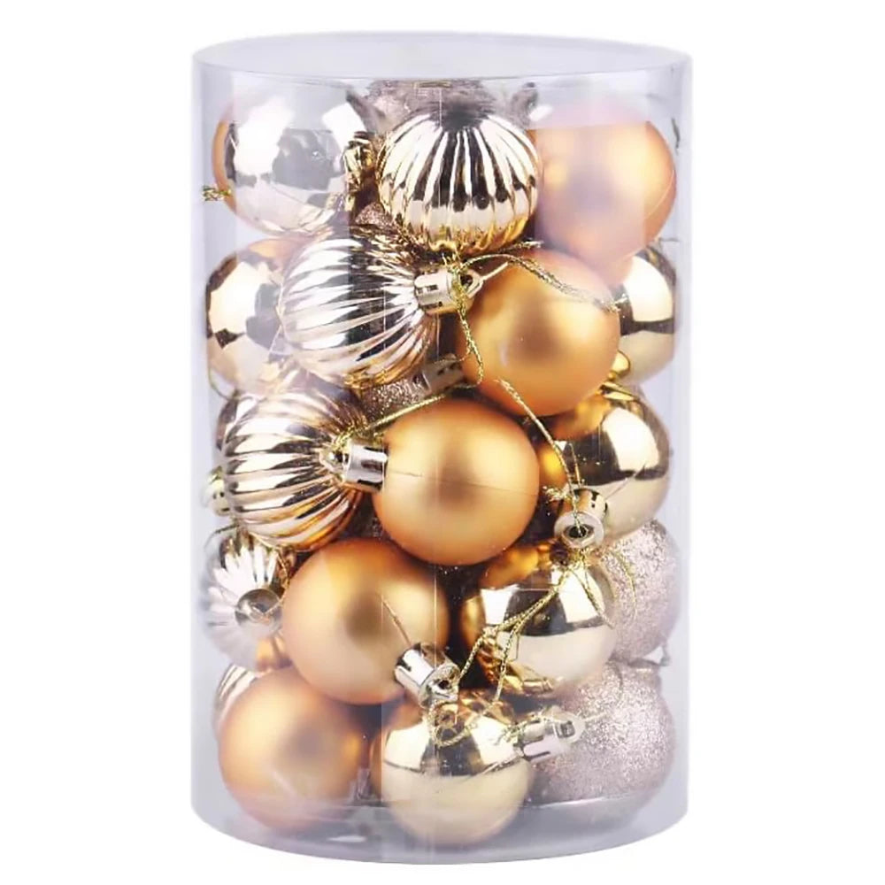 Shatterproof Christmas Ball Ornaments Set 34Pcs By TwisterCK Glossy Mixed Colors For Holidays And Weddings