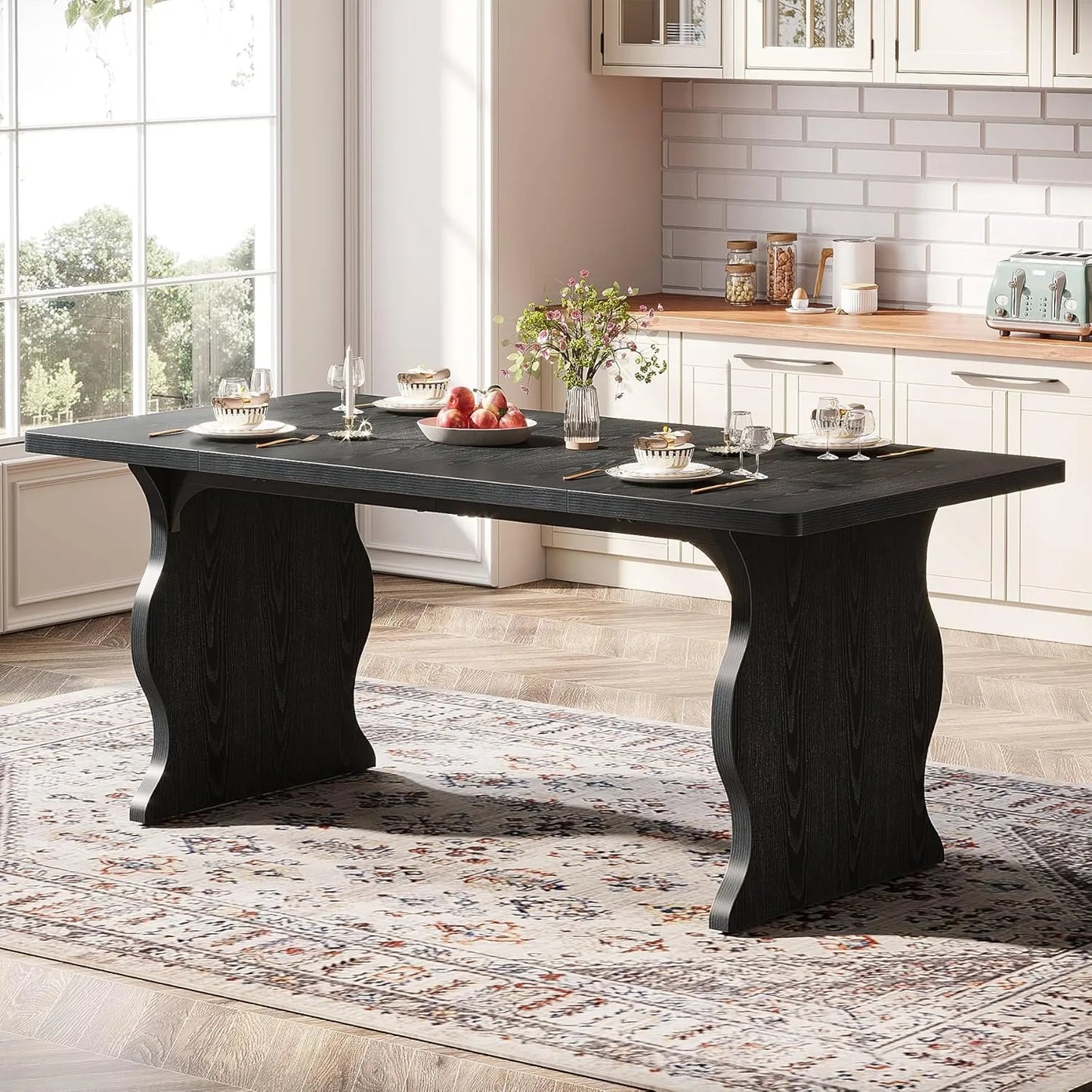 Little Tree Modern Farmhouse Dining Table For Kitchen