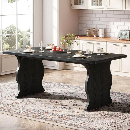 Little Tree Modern Farmhouse Dining Table For Kitchen