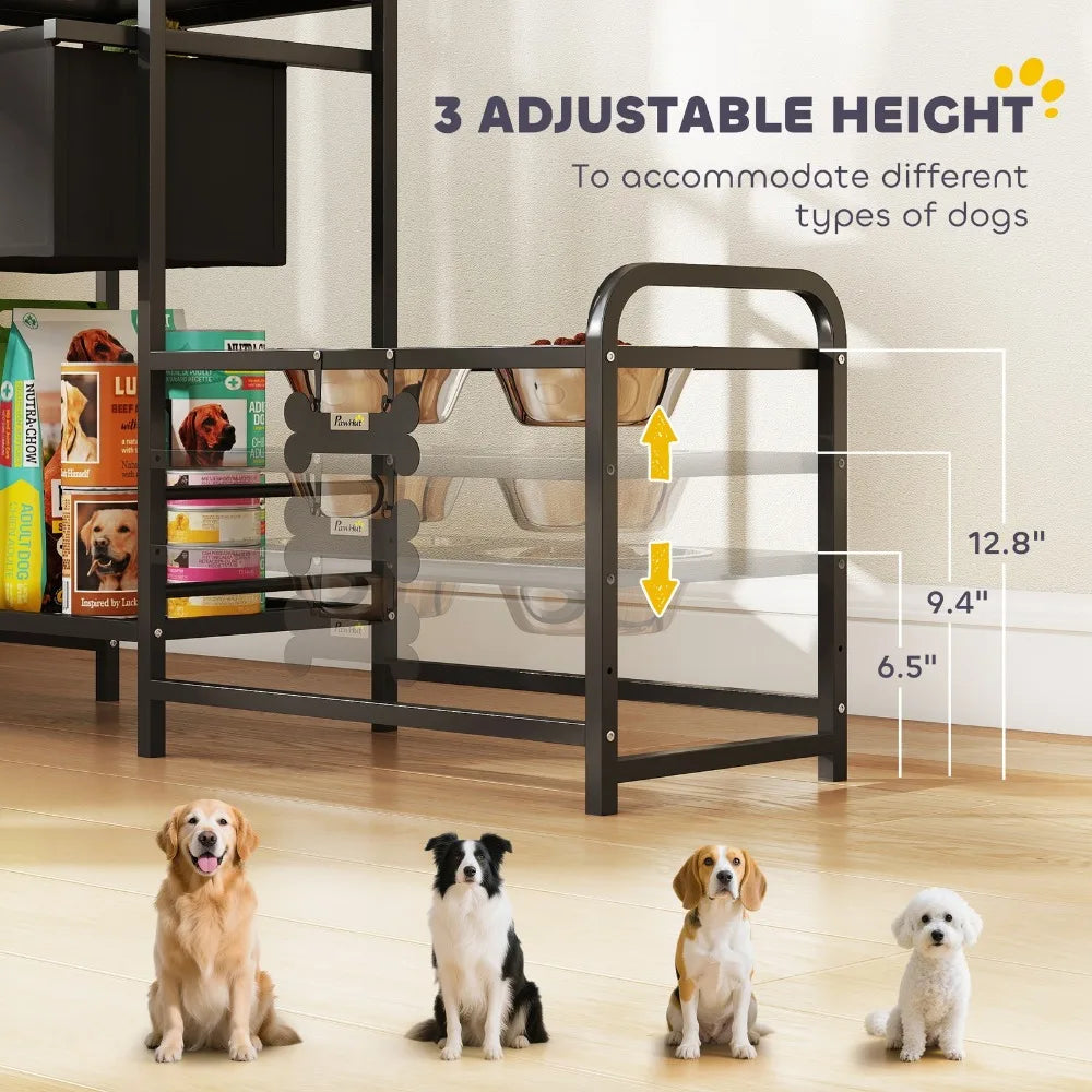 Dog Bowl Stand With Two Feeding Stations Elevated Bowls