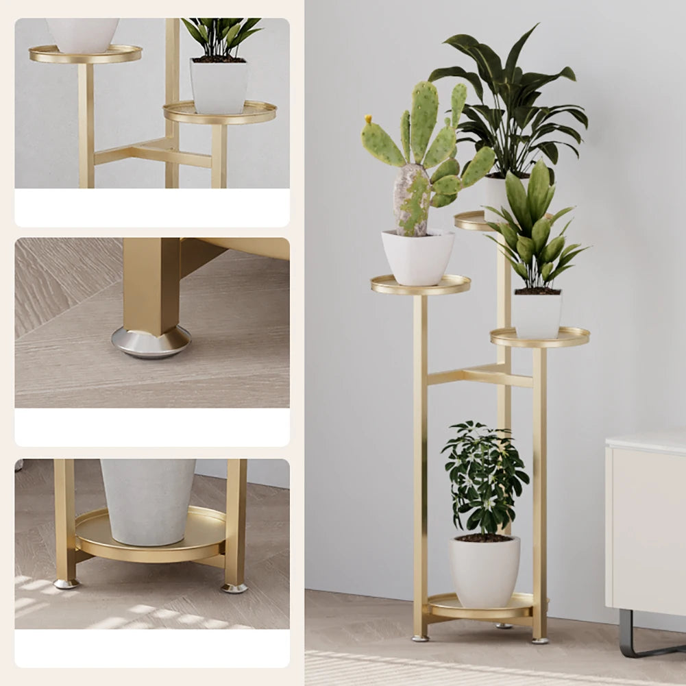 Tiered Plant Stand Indoor 5 Tier Metal Corner Planter With Anti Slip Feet By TWISTER.CK For Home Office Decor