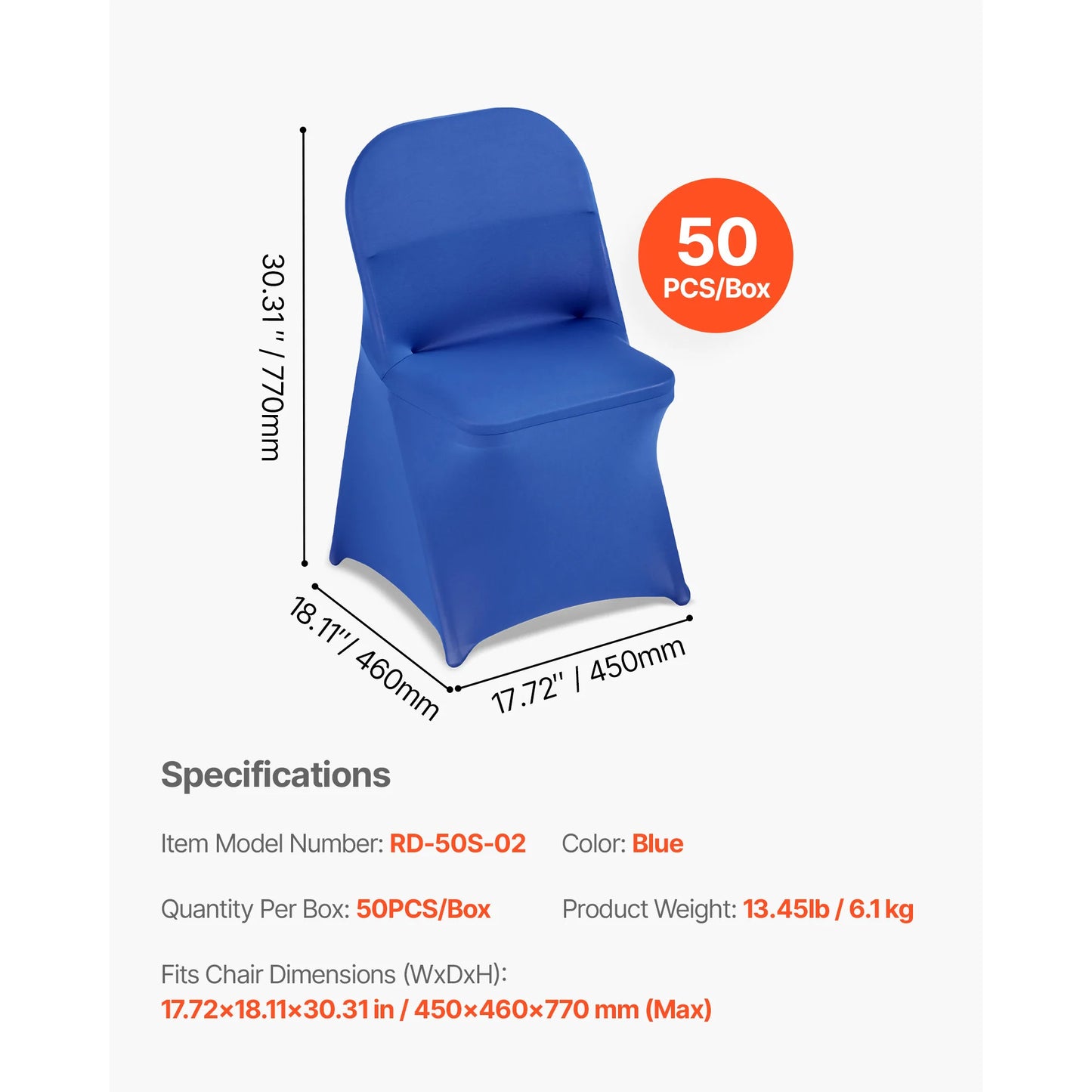 50 Pack Stretch Spandex Polyester Chair Covers For Wedding Events