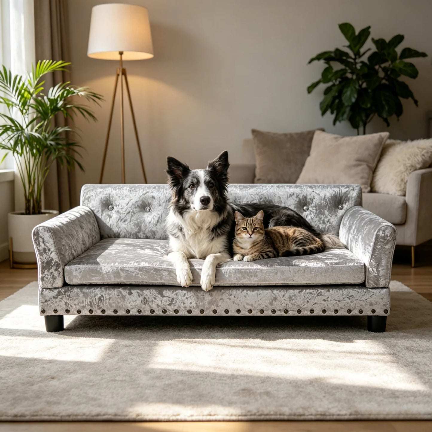 BINGOPAW CN Elevated Dog Sofa Bed With Removable Sponge Cushion