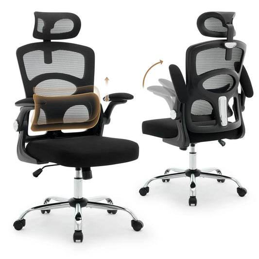 HiMISSE Ergonomic High Back Mesh Chair With Adjustable Headrest