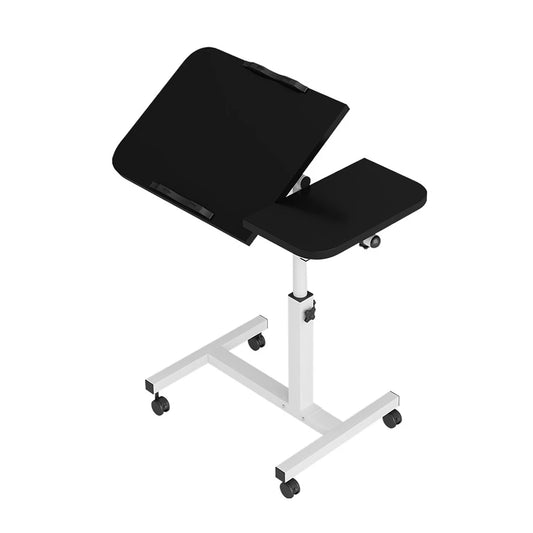 HiMISS Movable Overbed Table With Wheels Adjustable Height